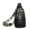 New vegan leather chest bag with boho belt 1008