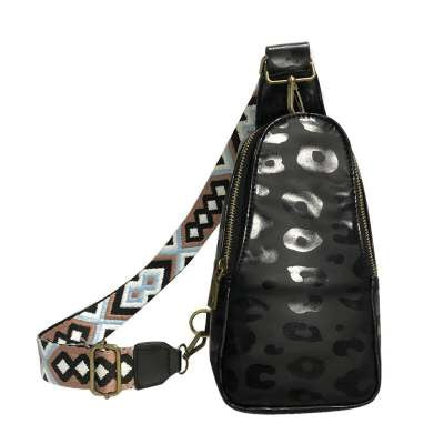 New vegan leather chest bag with boho belt 1008