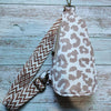 New vegan leather chest bag with boho belt 1008