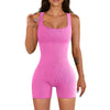 Women Short ribbed seamless jumpsuits