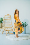 Handmade boho Venus Upcycled Patchwork Maxi dress
