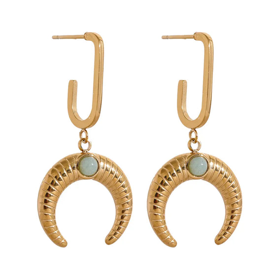 Tarnish free Moon earrings 10001