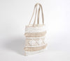 PRE ORDER Hand tufted & tassled cotton tote bag White 147